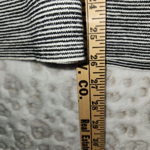 LOFT Womens Sweater Black & White Striped LS Cold Shoulder Preppy NWT Size:S - Picture 4 of 7